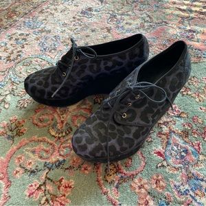 Nicole Animal Print Lace-up Platform